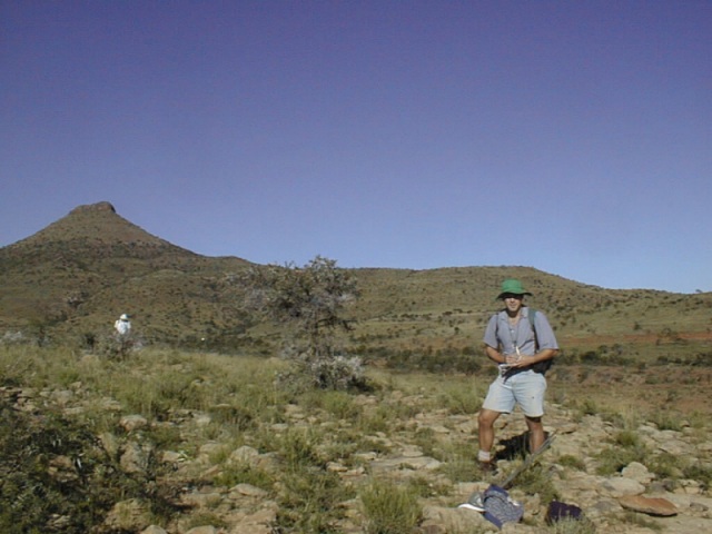 Johann in the field, at the Elandsberg site